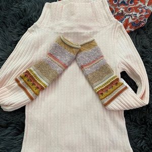 Free people long sleeve crochet top